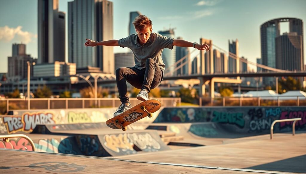 anak muda kreatif skateboard